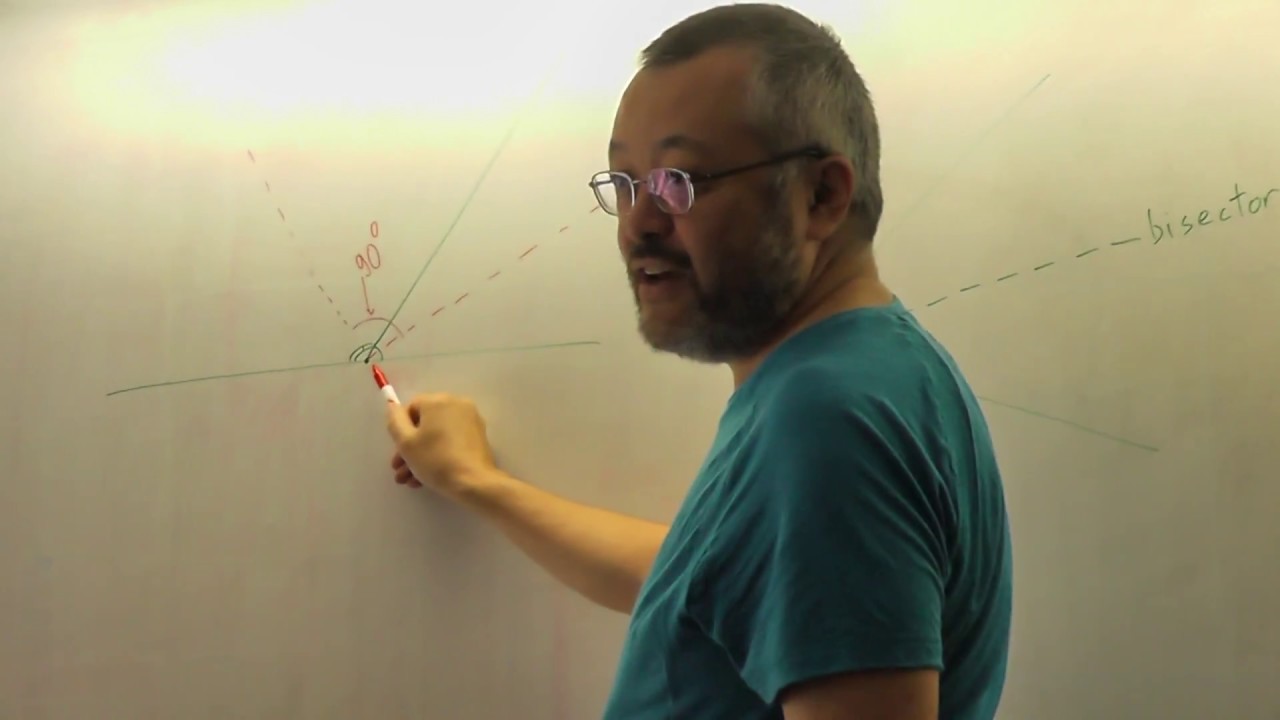 24 Угол между биссектрисами смежных углов (21) - YouTube