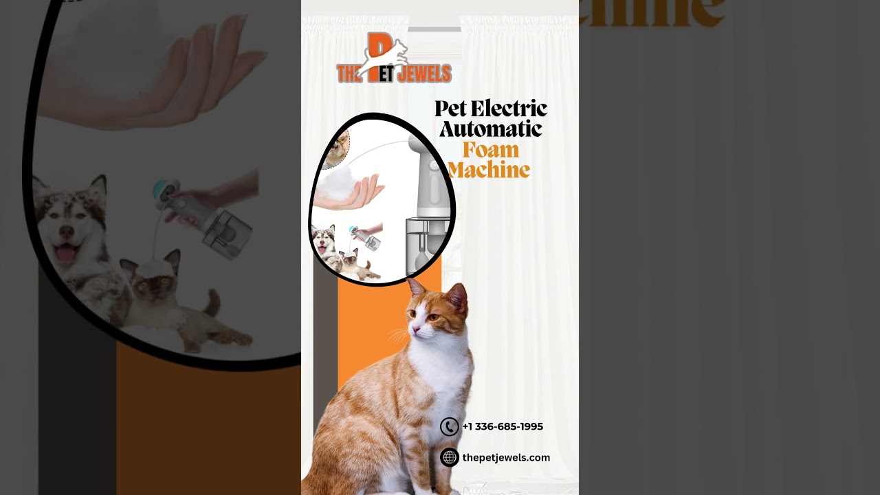Revolutionize Pet Bath Time! 🐶🐱 Automatic Foam Machine for Dogs & Cats