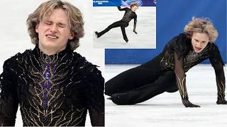 Ilia Malinin Fights Back Tears After He Falls Twice In Men's Figure Skating Final And Fails To Medal