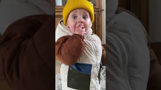 Showing our baby snow for the first time #shorts