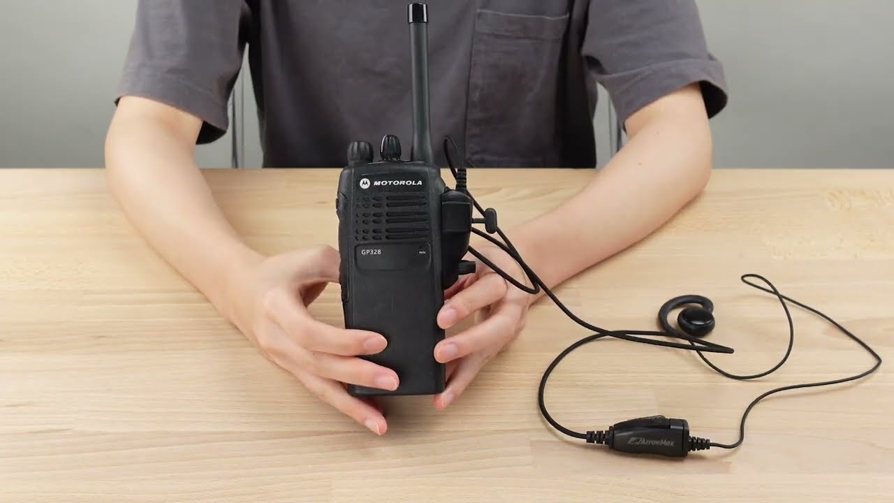 ArrowMax ADMHT750 Audio Adapter for Motorola GP328 two-way radios to 2-pin accessories.