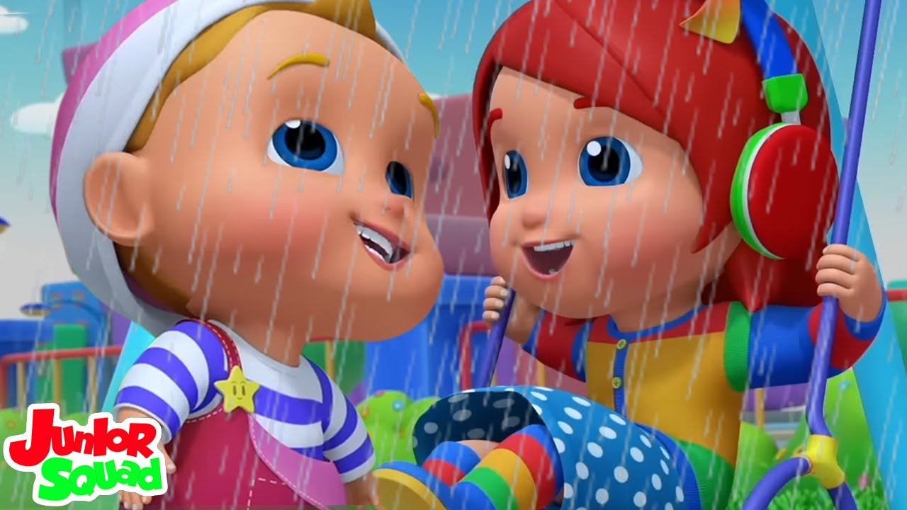 ⁣مطر مطر يذهب بعيدا قوافي الحضانة للأطفال بواسطة Junior Squad