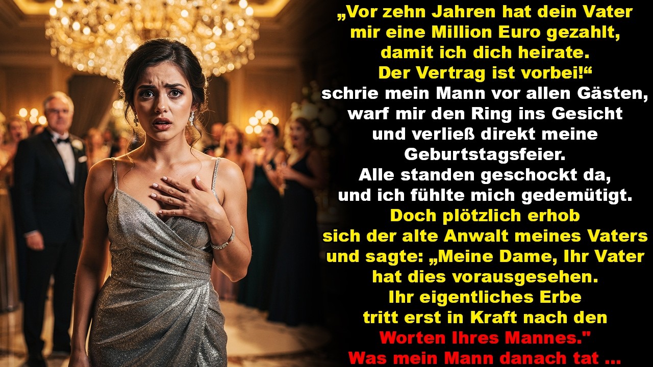 „Ich habe dich für eine Million geheiratet“, sagte mein Mann an meinem Geburtstag – doch ein Anwalt…