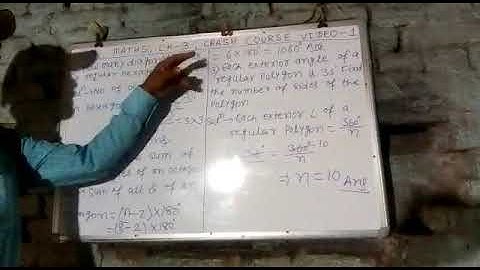 Class 8 - Maths - Chapter 3 , Crash Course , Part 1