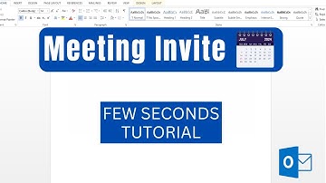 How to send meeting invitation - Outlook