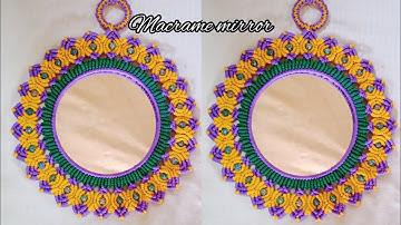 Macrame mirror | Macrame round mirror | Macrame mirror tutorial