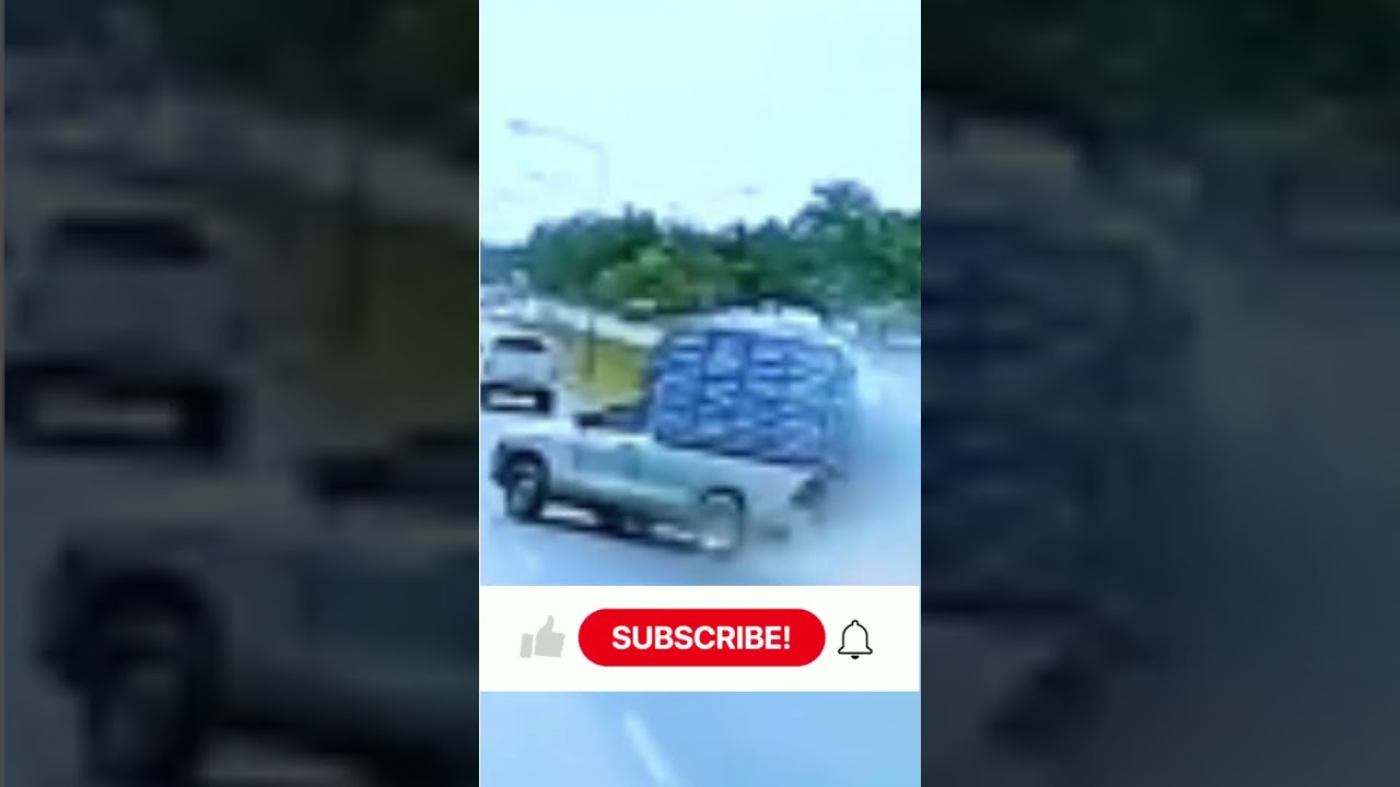 how this Pickup Truck lost control and overturned #