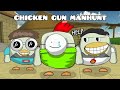 CHICKEN GUN MANHUNT | [Chicken gun/minecraft Animation]