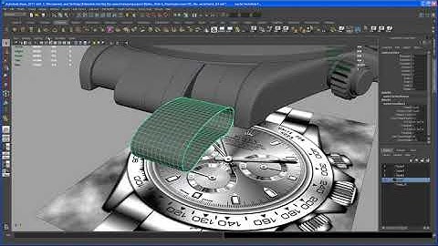 Modeling tutorial in Maya - ROLEX DAYTONA watch - Part 31: the wristband 05