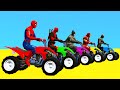 SpiderMan and Quad Bikes w SUPERHEROES Parkour Challenge - GTA 5 Mods