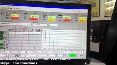 CRS708 common rail diesel fuel injector pump test bench software system from TAIAN BEACON MACHINE