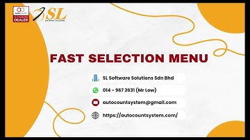 (中文) AutoCount POS Tutorial: Boost Your Efficiency with Fast Selection Menu | Step-by-Step Guide