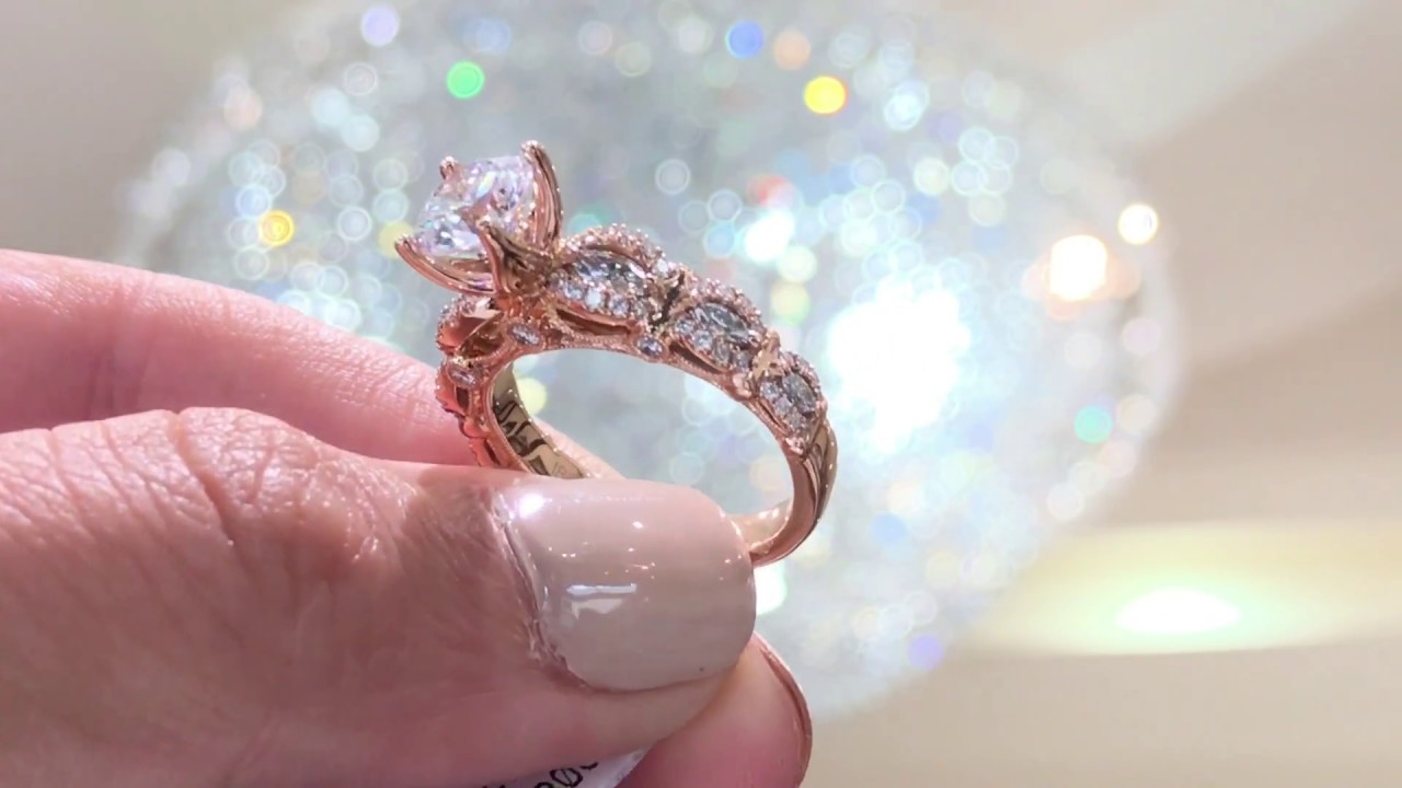 Vintage Inspired Rose Gold Engagement Ring Hemera R3155