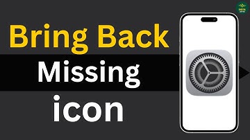 How to Bring Back the Missing Settings icon in iPhone ?