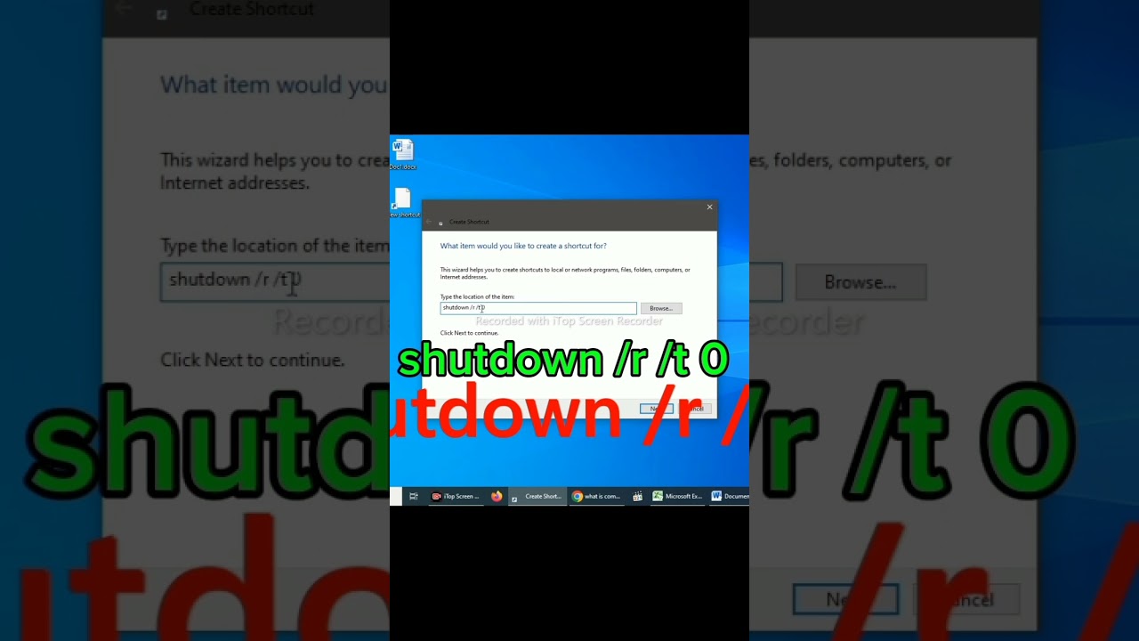 Shortcut Restart Pc or laptop 