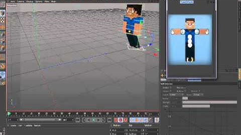 how to animate and make a walking cycle of steve with cinema 4D