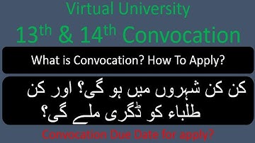 Virtual University Convocation 2023 | How To Apply