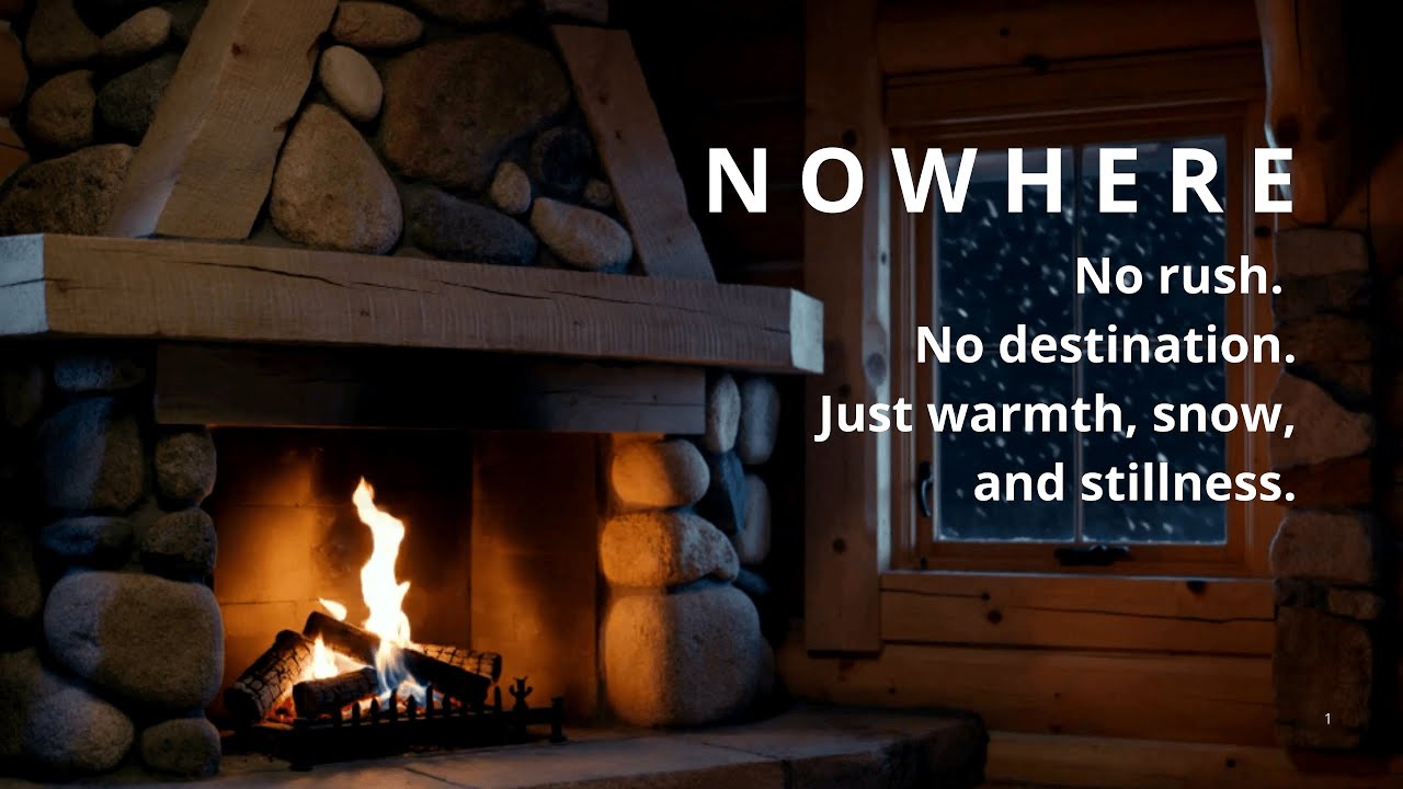 NOWHERE - relaxing music by a cozy fire 