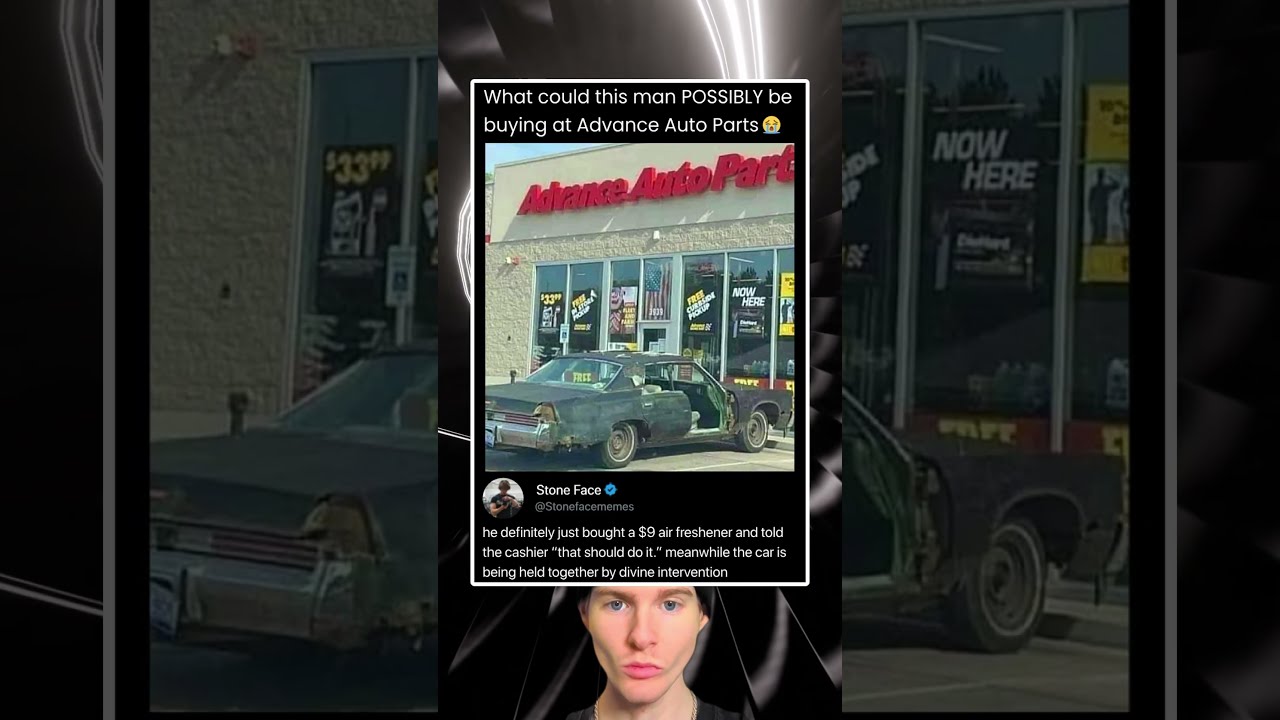 What could this man POSSIBLY be buying at Advance Auto Parts