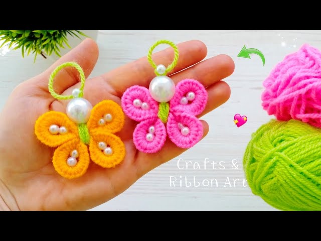 It's so Beautiful ❤️🧶 Superb Butterfly Making Idea with Wool - DIY Amazing Woolen Crafts class=