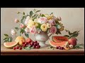 Art Frame TV – Peach, Cherry &amp; Watermelon Still Life | Elegant 4K Relaxing Art for Living Room