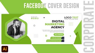 Corporate Facebook Cover Design in Adobe Illustrator | Graphic School