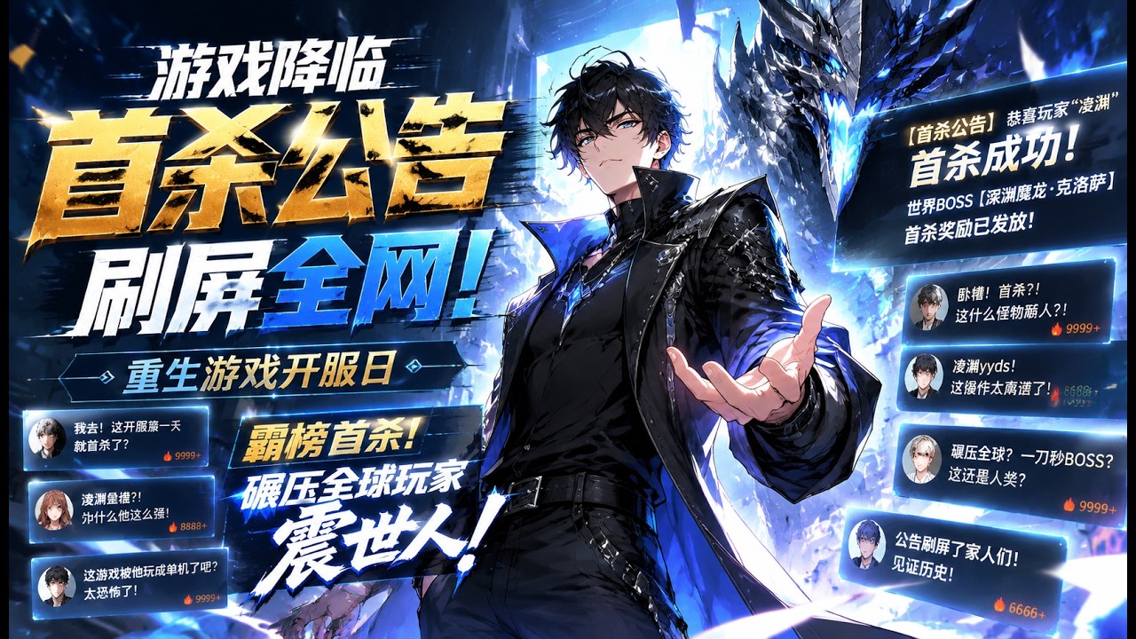 重生游戏开服日：首杀公告刷屏全网