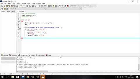 Program Array Mencari Nilai Rata Rata