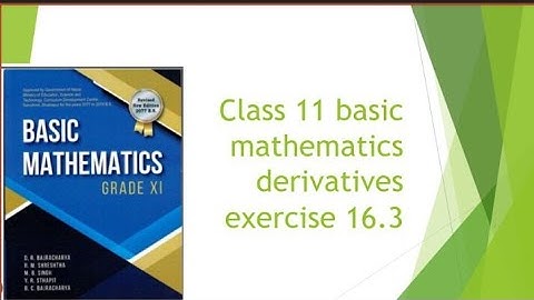 class 11 derivative exercise 16.3