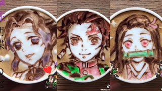 Demon Slayer Anime Latte Art