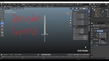 How To make an easy sword in blender 2.92 Under 10 minutes