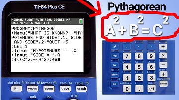 TI 84 Plus CE Pythagorean Theorem Program
