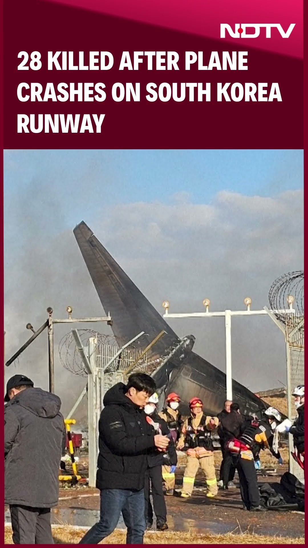 28 Killed After Plane With 181 On Board Crashes On South Korea Runway