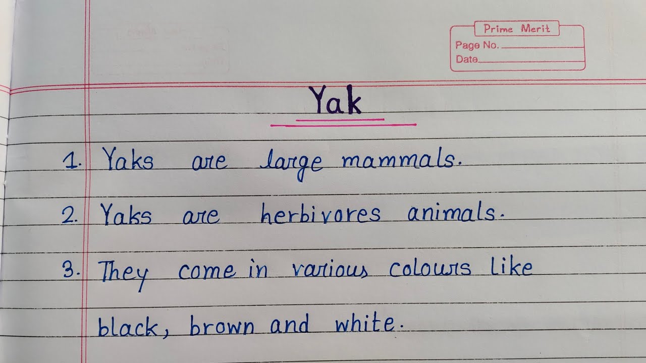 10 Lines Essay On Yak Essay On Yak In English 10 Easy Sentences