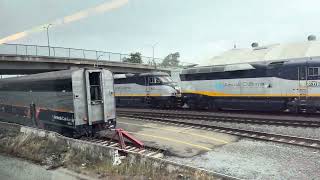 Going by The Oakland Amtrak Yard from Amtrak Capitol Corridor Train #728 View in Oakland California 