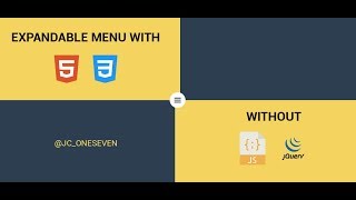Creative HTML CSS Expandable Menu Without JS/jQuery | JC17 | 2019