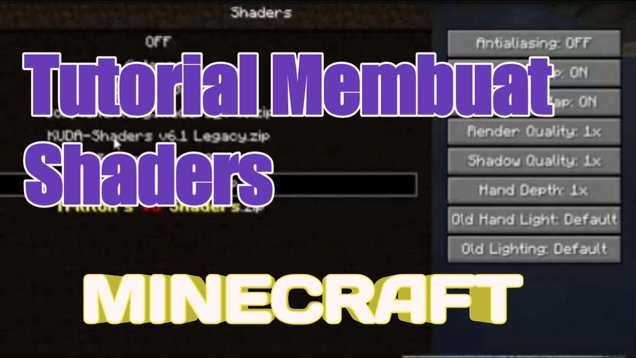 Tutorial Cara Pasang Shaders di Minecraft - YouTube