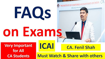 FAQ on CA Exams - Doubts Clarified II May/July2020 II Opt Out Facility II Watch-Share II Fenil Shah
