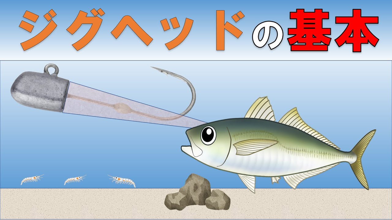 アジングで使うジグヘッド 座学 初心者の方におすすめのテクニック それぞれのジグヘッドの使い方が分かります Youtube