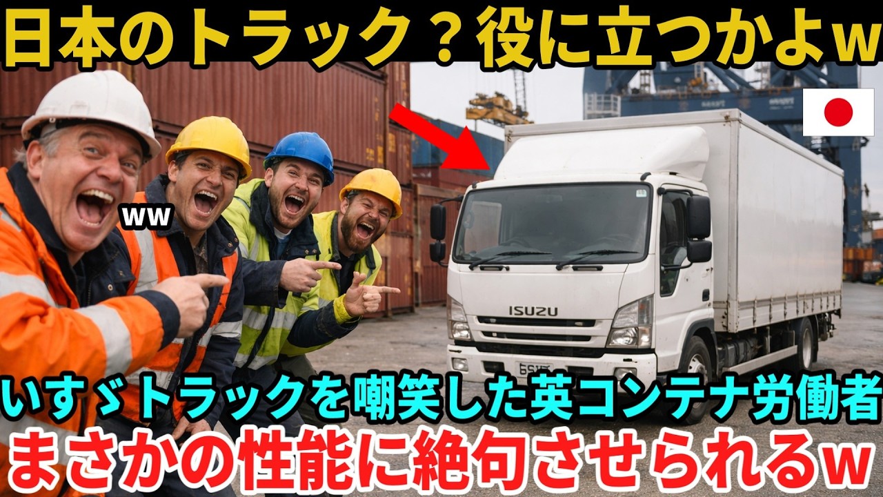 【海外の反応】「日本のトラック？役に立つかよw」いすゞトラックを嘲笑したイギリスコンテナ労働者。まさかの性能に絶句させられるw