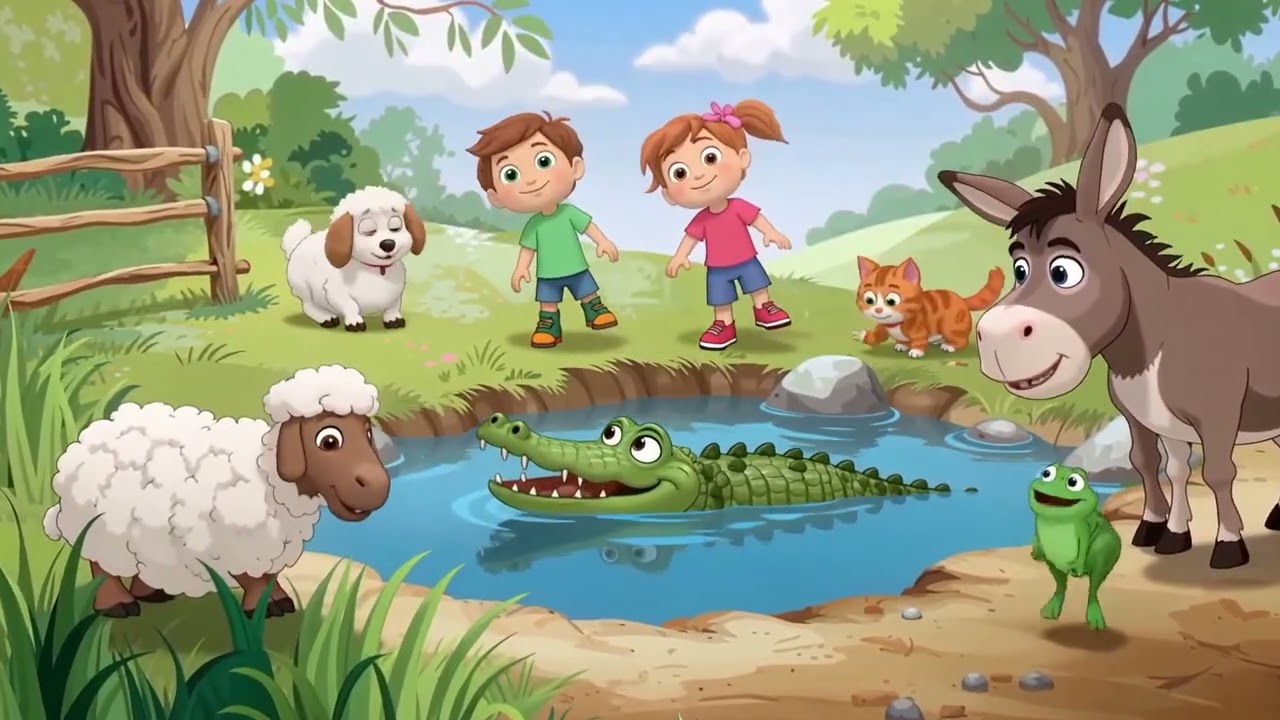Крокодил във фермата - Детска песен