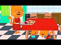 Cats Family in English - Grandma Lost Her Children Cartoon for Kids