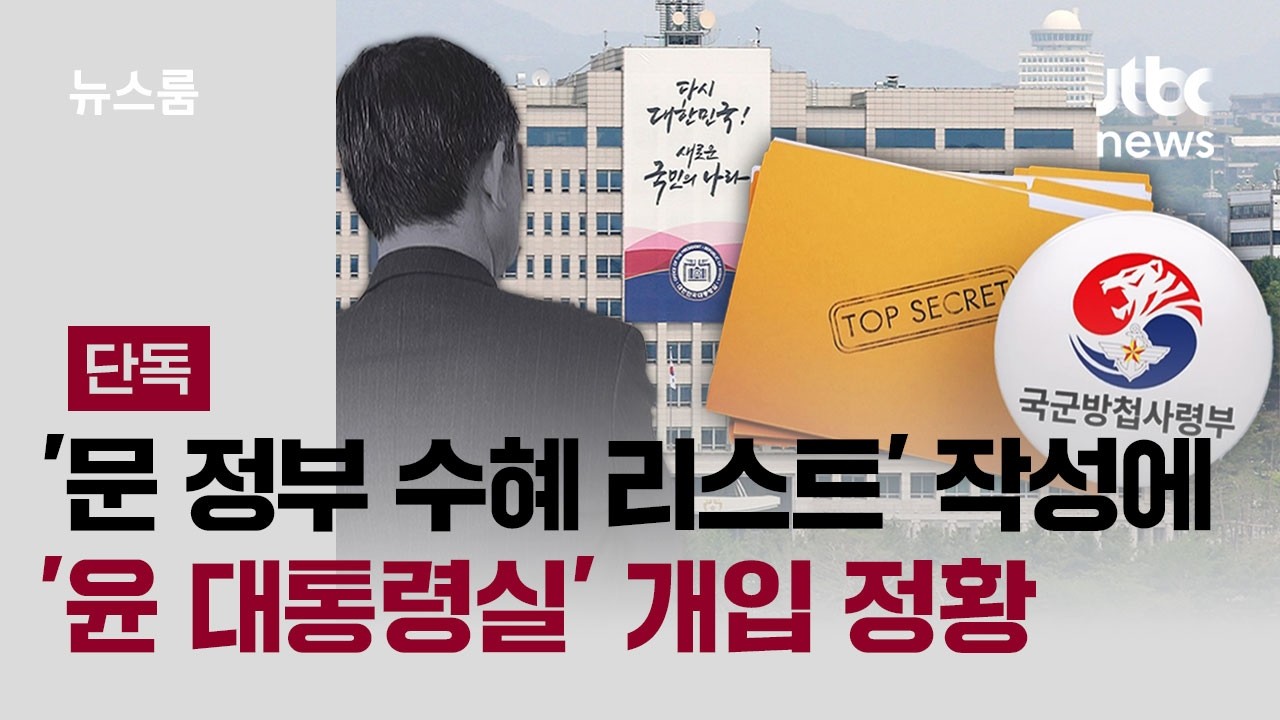 [단독] '문 정부 수혜 리스트' 작성에 '윤 대통령실' 개입 정황 / JTBC 뉴스룸