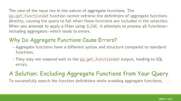 How to Search for a Word in PostgreSQL Function Definitions with pg_get_functiondef