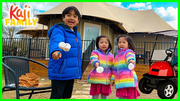 Ryan's Family Camping Trip in a giant Tent togethe...