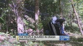 5 injured in Jessamine County crash