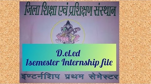 D.el.ed 1Semester Internship file