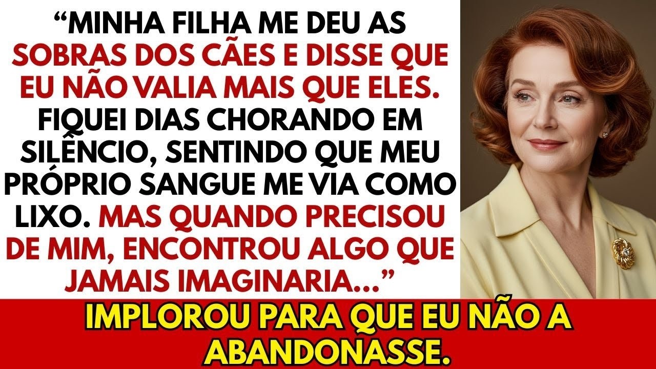 Minha filha colocou comida pros cachorros e disse  'Isso é tudo que você merece comer '