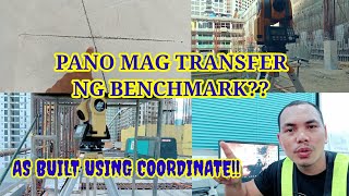 how to make a benchmark?how to transfer the benchmark?asbuilt coordinate#surveytutorial#totalstation