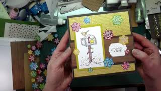Recycle or use your stash Christmas card wk 62